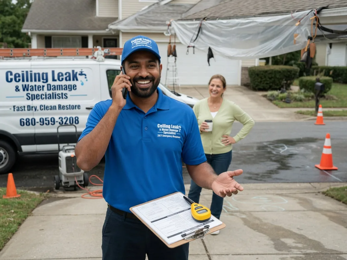 Ceiling Leak Cleanup Helix, OR FAQs